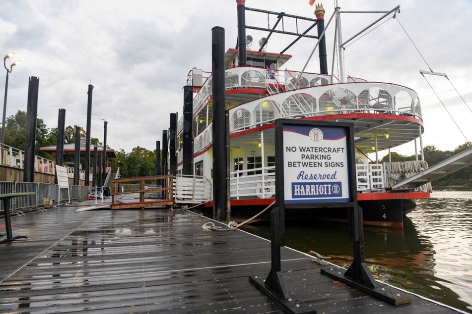 The Harriott II is seen docked at its reserved space on the Montgomery Riverfront.