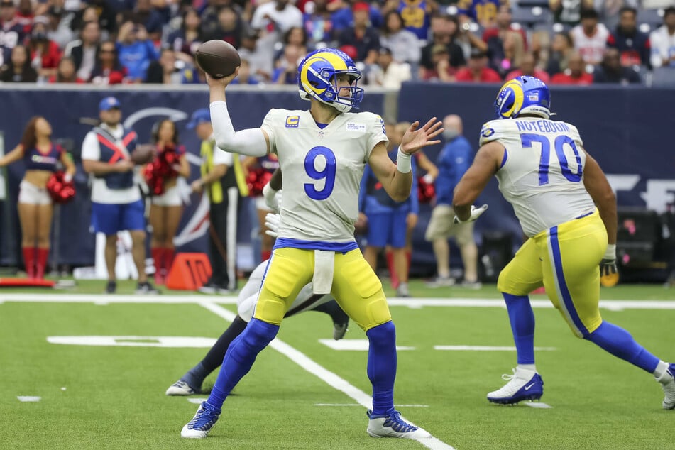 Matthew Stafford threw three touchdowns in his team's win over Houston on Sunday.