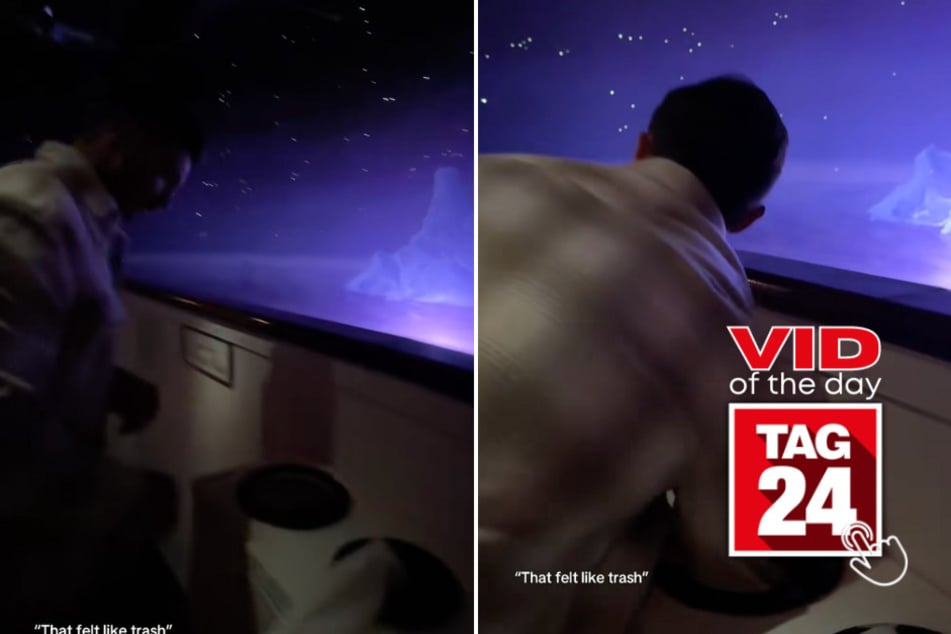 Viral Video of the Day for November 14, 2025: Man reaches for freezing Titanic ice water, finds garbage instead