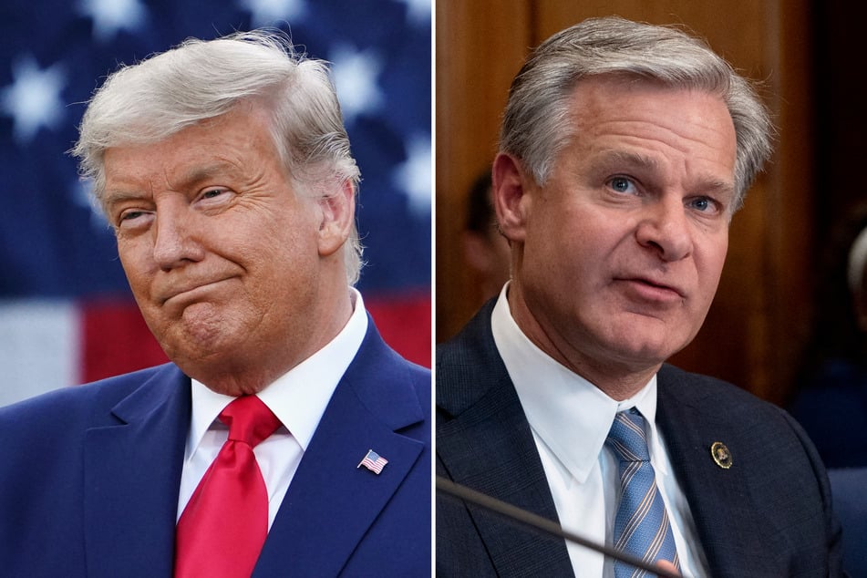 FBI Director Christopher Wray (r.) announced on Wednesday that he will resign in January before President-elect Donald Trump takes office.
