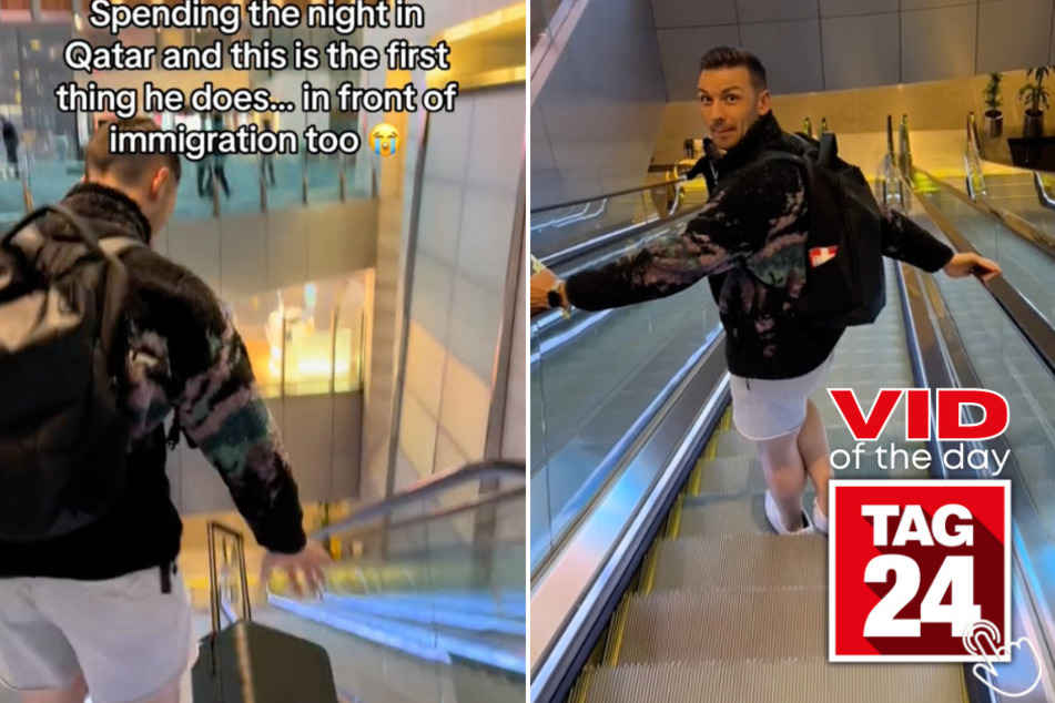 Today's Viral Video of the Day features a man whose suitcase had other plans at an airport.