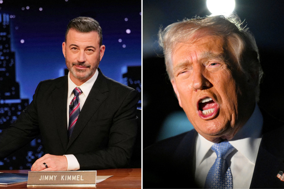 In a recent social media post, President Donald Trump (r.) demanded ABC take comedian Jimmy Kimmel off the air, but this time for good.