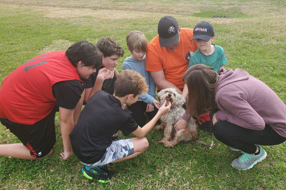 Maddie and her family were thrilled to be back together.