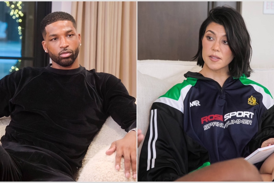 Kourtney Kardashian (r) still isn't the biggest fan of her sister's ex Tristan Thompson, and got honest about her feelings on The Kardashians.