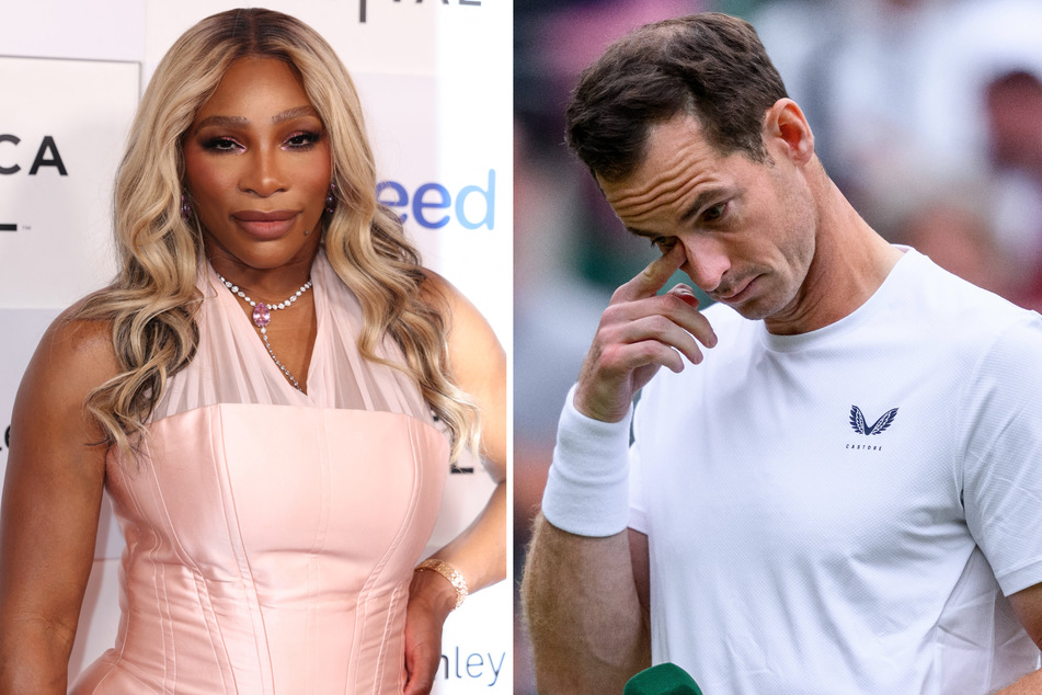 Serena Williams (l.) thanked Andy Murray for his support for women in a message congratulating him on his career.