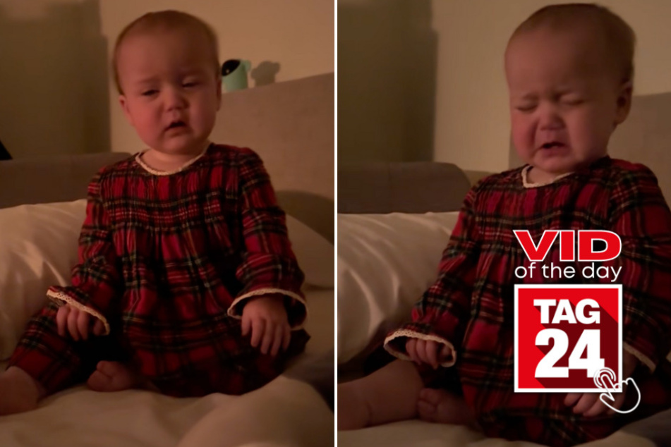 Viral Video of the Day for January 30, 2026: Exhausted baby nods off mid-cry in hilarious clip