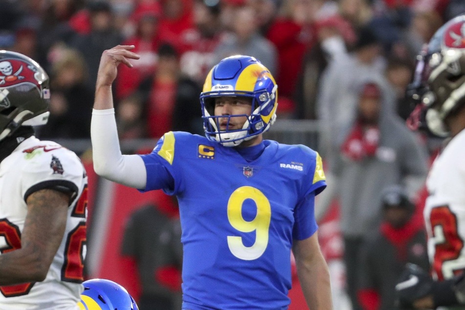 Rams quarterback Matthew Stafford scored three touchdowns against the Bucs.