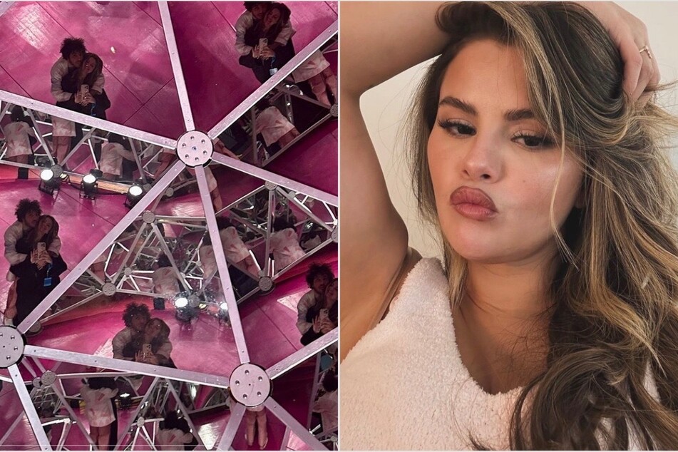 Selena Gomez and Benny Blanco had an artsy date night (l.) during the holiday season.