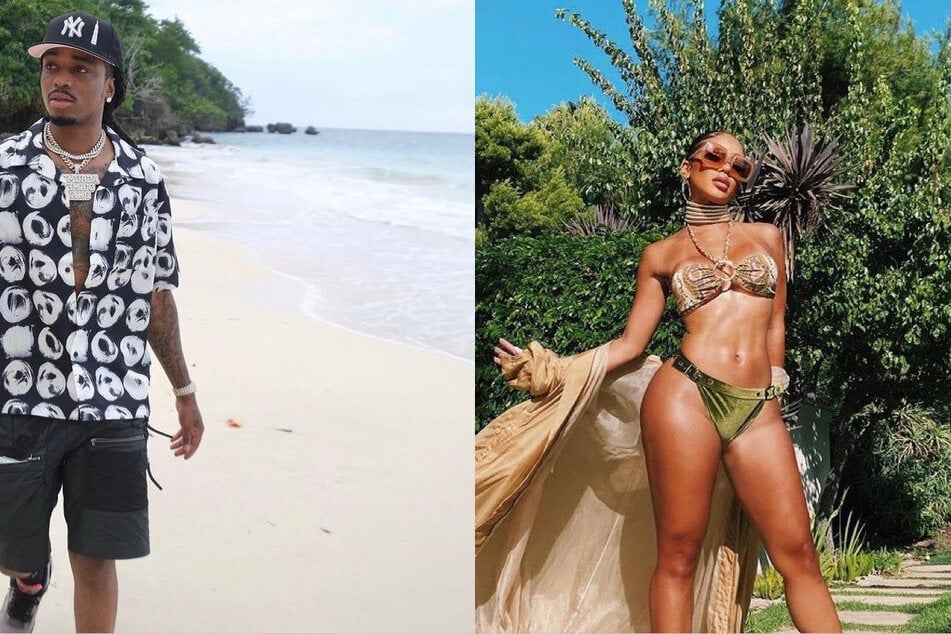 Saweetie (r.) revealed on social media that she and Quavo had split last month.