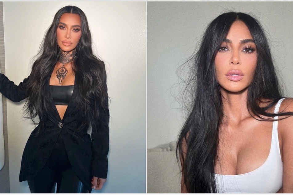 Kim Kardashian needed some help while displaying a stunning Dolce & Gabbana dress!