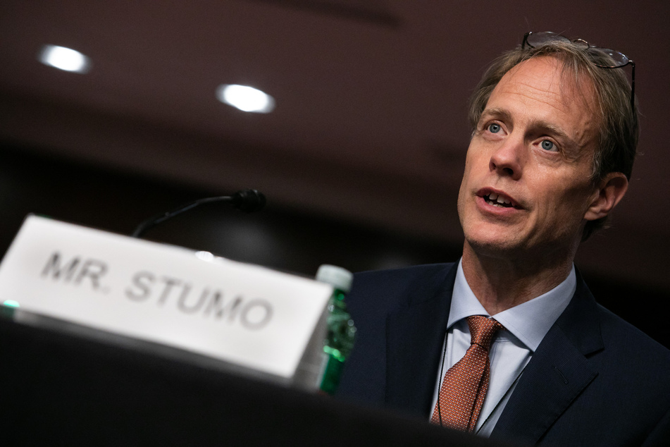 Michael Stumo, father of Samya Stumo, appears before a US Senate panel examining safety certification of jetliners on June 17, 2020.