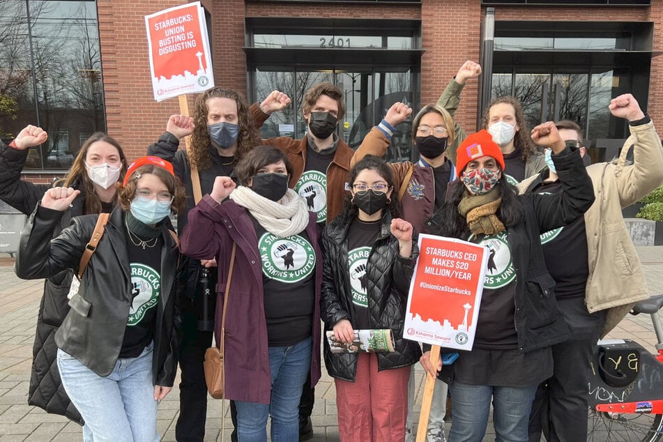 Seattle Council Member Kshama Sawant gives big show of solidarity at Starbucks union rally