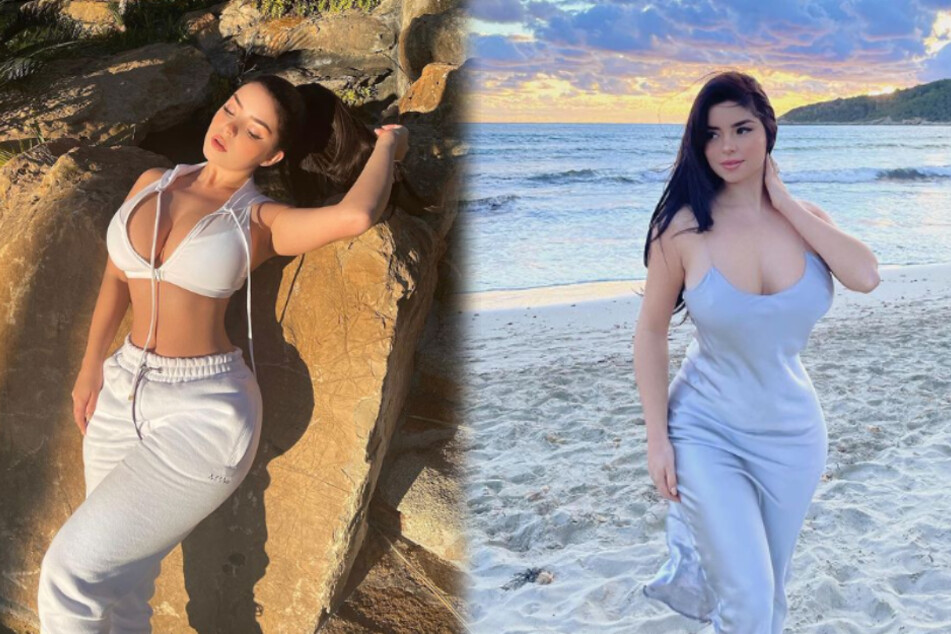 This beach babe brings the heat in Ibiza