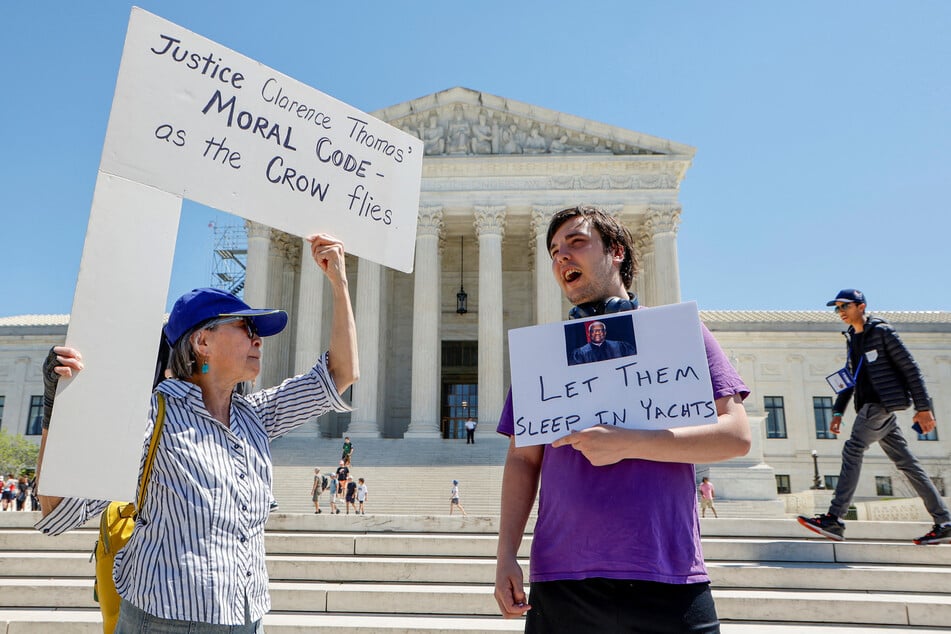 Clarence Thomas has faced protests after multiple allegations of ethics violations.