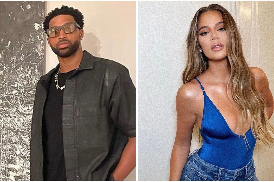 Khloé Kardashian (r) clarified rumors that she romantically reunited with Tristan Thompson (l).