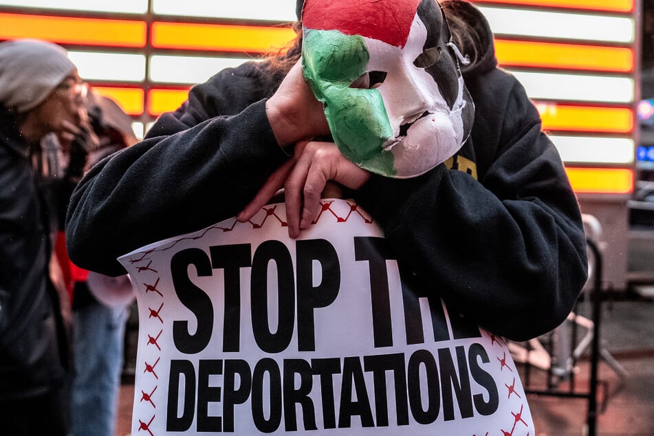 Tens of thousands of people have turned out to protest the Trump administration's attack on students.