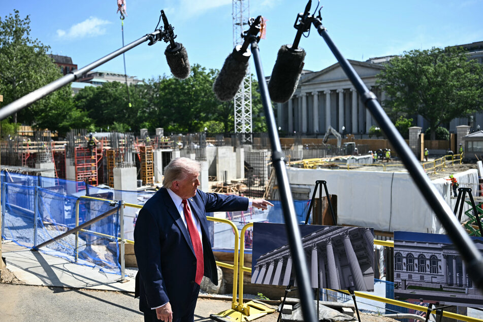 Trump revealed that his new ballroom with have a "drone empire" on its roof.