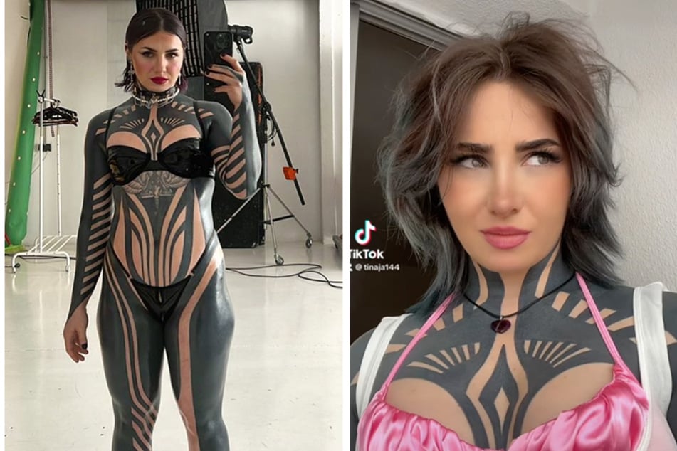 One woman with a bodysuit tattoo is offering a warning to those who may want similar ink.