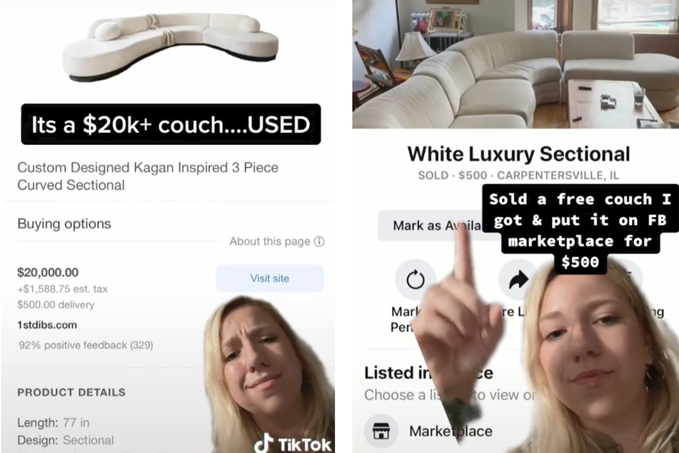 Jules' sofa was actually worth well over $500!