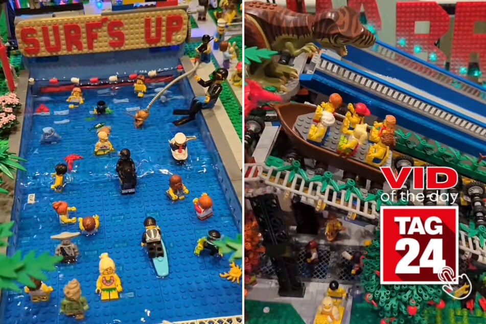 Viral Video of the Day for July 16, 2023: TikToker builds an epic Legos water park!