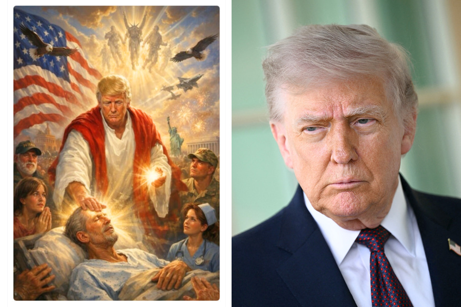 Trump gives baffling excuse for Truth Social post depicting himself as Jesus