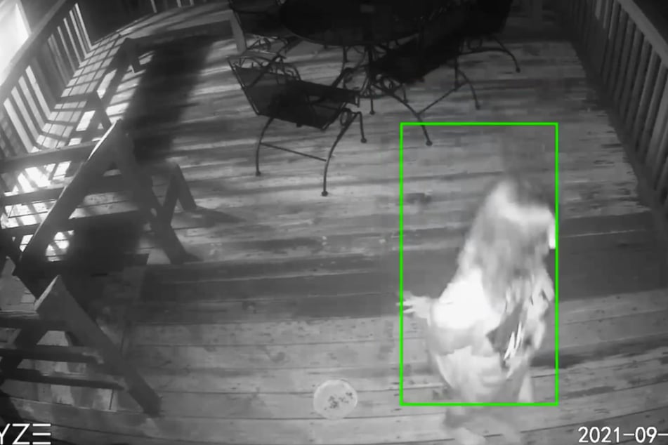 Kansas couple gets scare of a lifetime when a ghostly figure rages on their porch