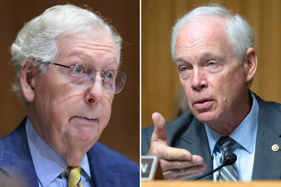 During a recent interview, Senator Ron Johnson (r) pushed a rumor that the health update photo shared by Mitch McConnell is not actually a current one.