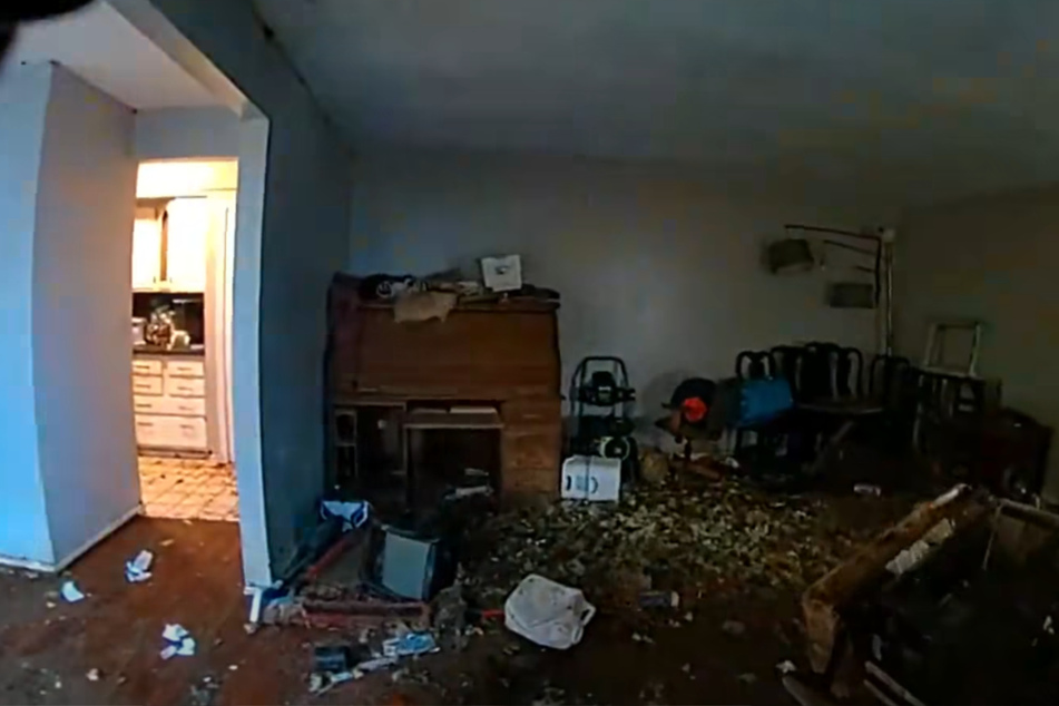 When the police entered the abandoned living room, the extent of the house of horrors became apparent.