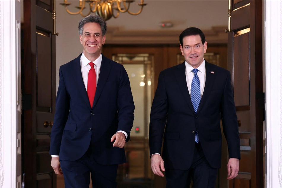US Secretary of State Marco Rubio (r.) and British Foreign Secretary Ed Miliband (l.) discussed Iran, Ukraine, Gaza, and more.