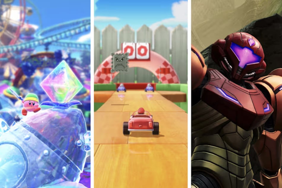 Nintendo also revealed new games for the Switch 2, including Mario Kart World (c.).