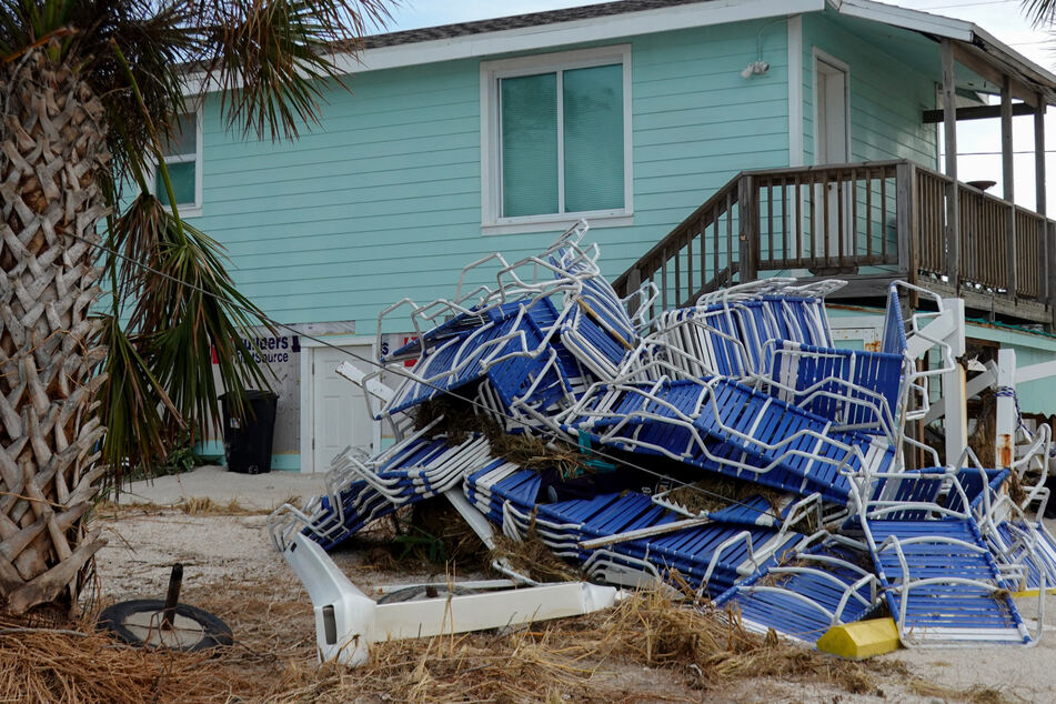 Local officials have barred vehicles from coming onto the island so they can finish their clean-up work.