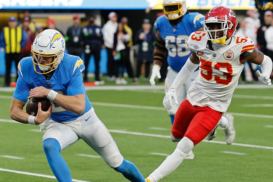 The Super Bowl champion Kansas City Chiefs say lineman BJ Thompson (r.) is "headed in the absolute right direction" a day after suffering sudden cardiac arrest.