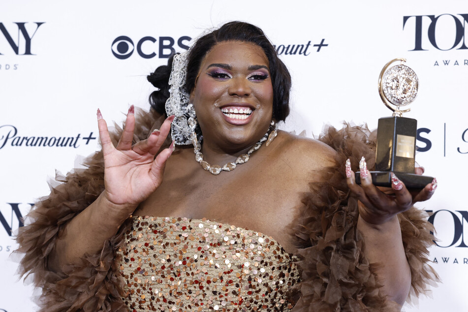 Qween Jean poses in the press room with the Best Costume Design of a Musical award for Cats: The Jellicle Ball during the 79th Annual Tony Awards on June 7, 2026.