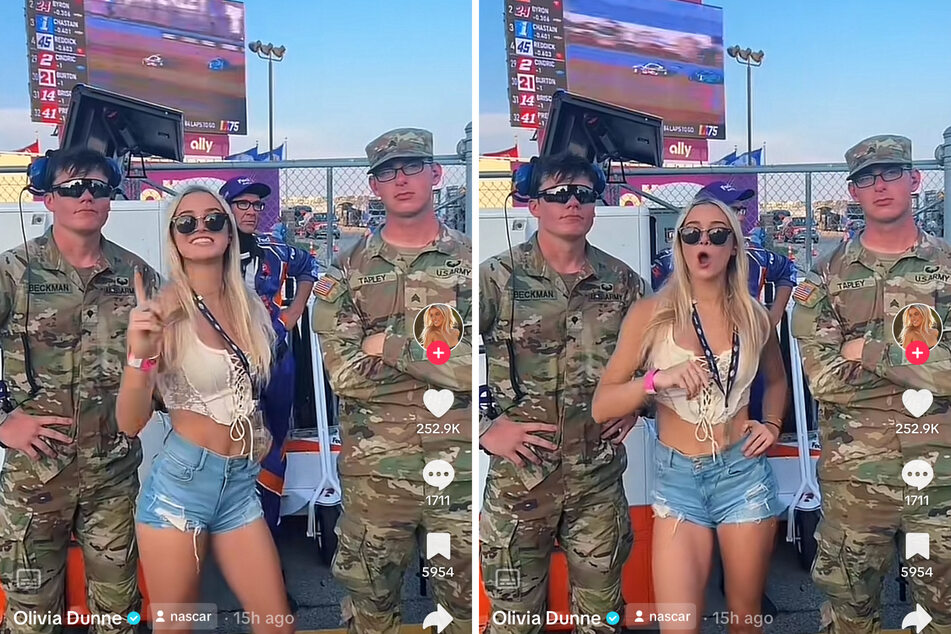 Olivia Dunne shows off her patriotic spirit in true NASCAR style