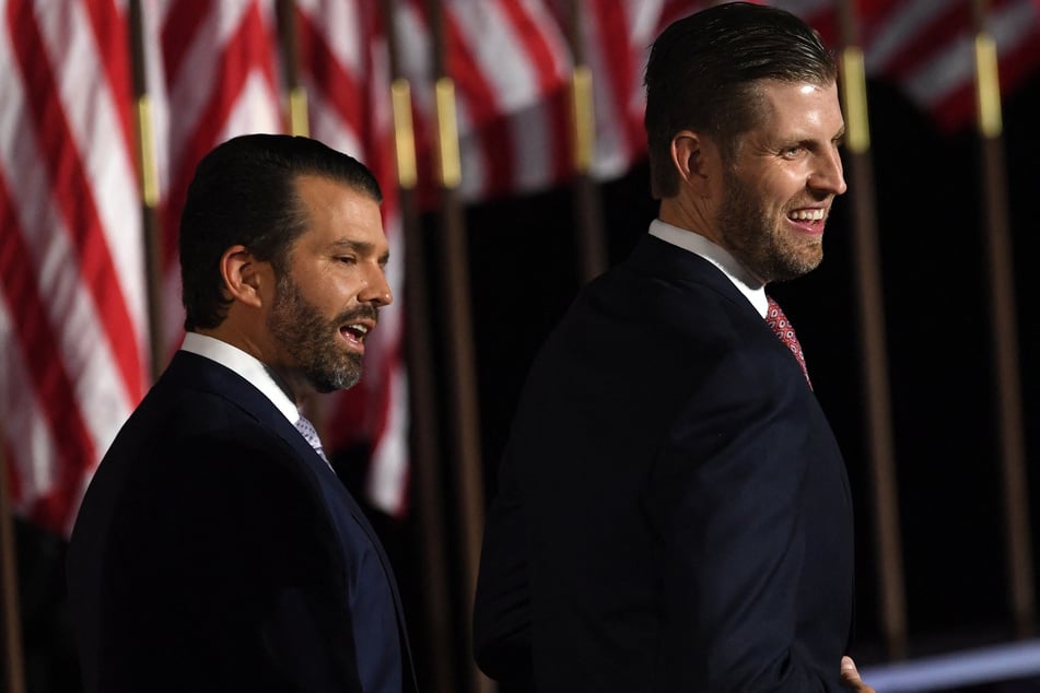 Eric Trump (r.) and Donald Trump Jr., sons of the president, backed a bitcoin mining start-up that is set to go public on the New York Stock exchange via a merger.