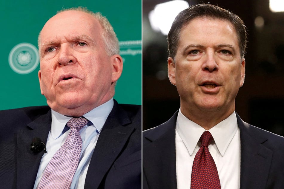 The FBI has opened a criminal investigation into its former director James Comey (r.) and ex-CIA chief John Brennan (l.), two prominent critics of President Trump.