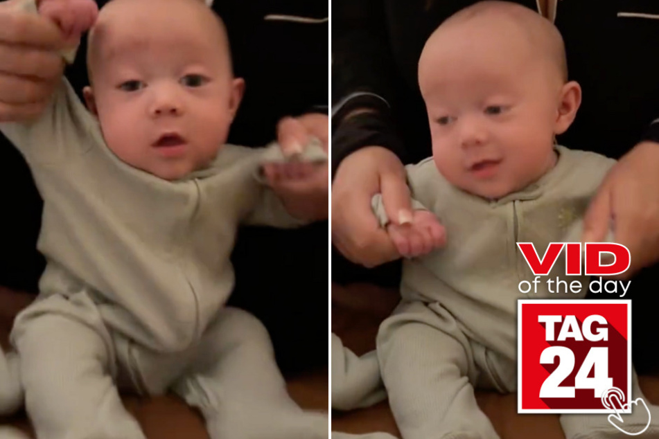 Today's Viral Video of the Day features a little baby who got some help dancing from his mama!