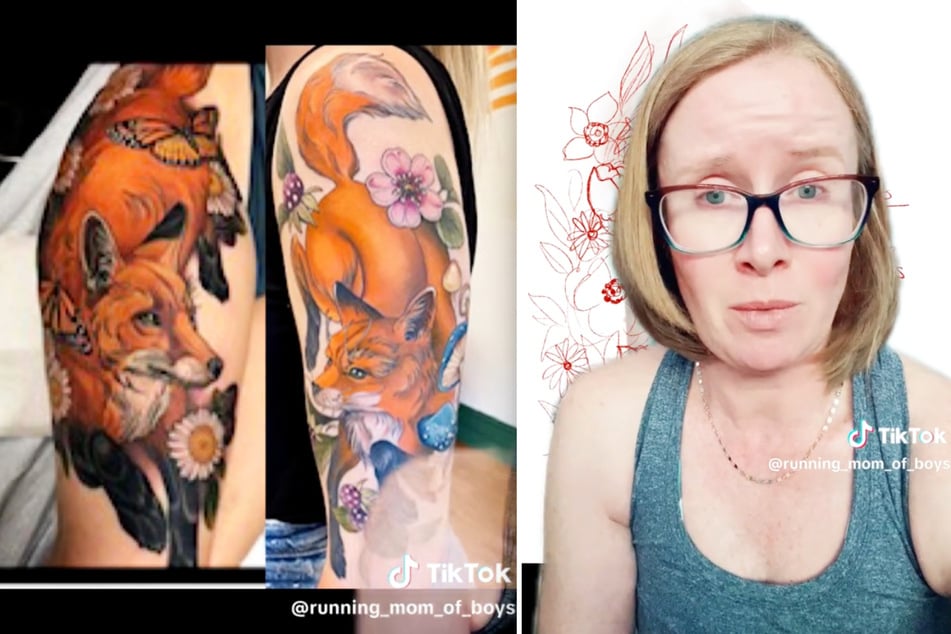 The reference photos of the desired tattoo hardly resemble the sketch the artist drafted.