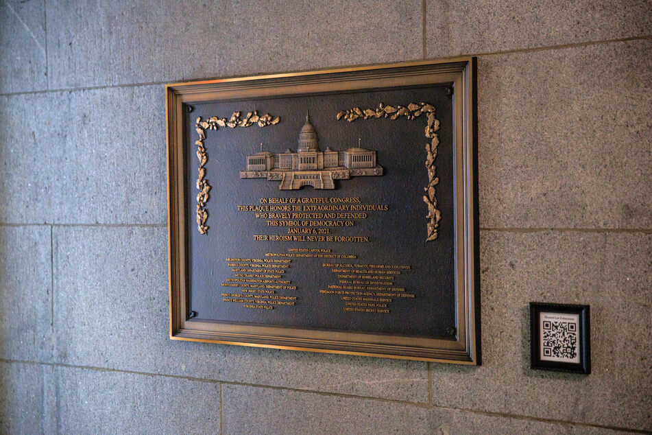Saturday morning, a plaque honoring the officers that defended the Capitol on January 6 was installed in the building after years of Republican opposition.