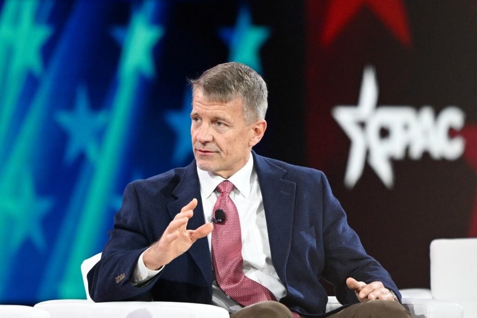 Erik Prince, founder of private military company Blackwater, speaks during the annual Conservative Political Action Conference at the Gaylord National Resort & Convention Center on February 22, 2025.