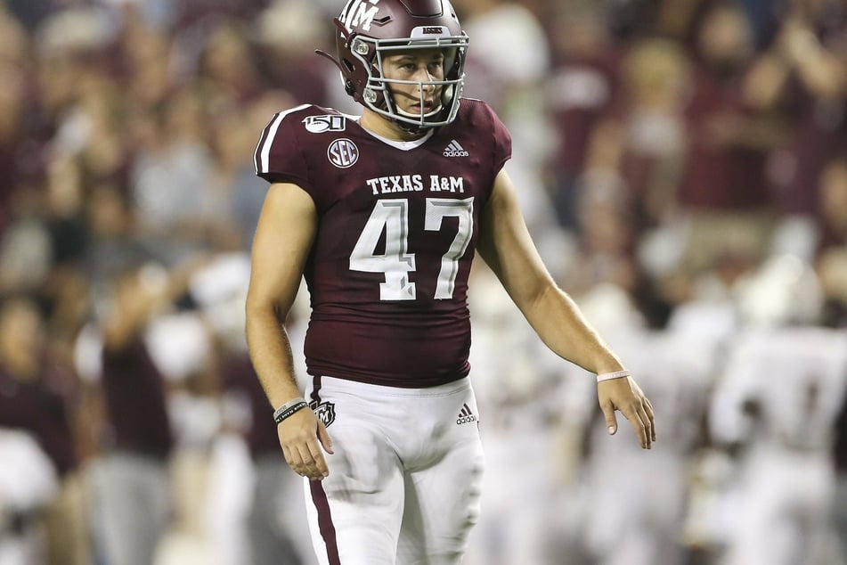 Aggies kicker Seth Small was his team's top scorer on Saturday.