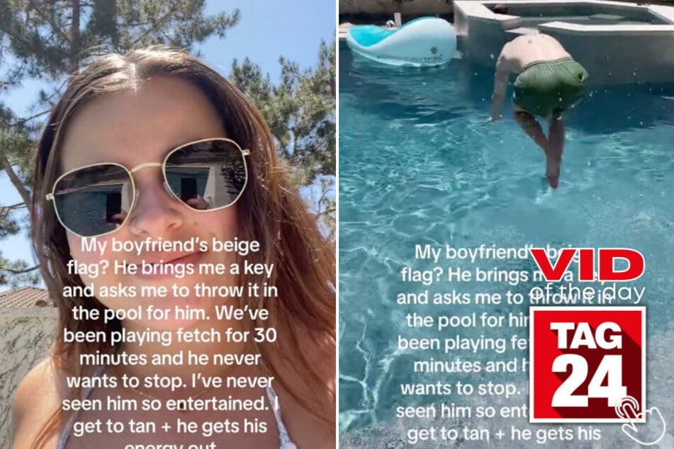 Today's Viral Video of the Day showcases a girl's boyfriend who seemingly has the same personality of a golden retriever. Check out his incredible fetching skills!