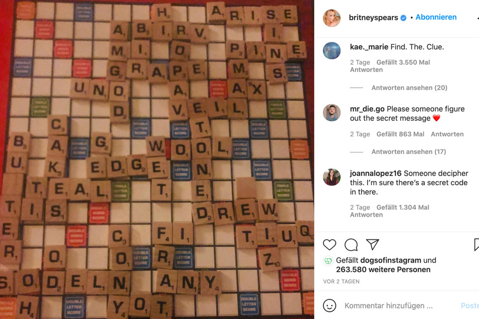 Is there a "secret message" in Britney's Instagram photo?