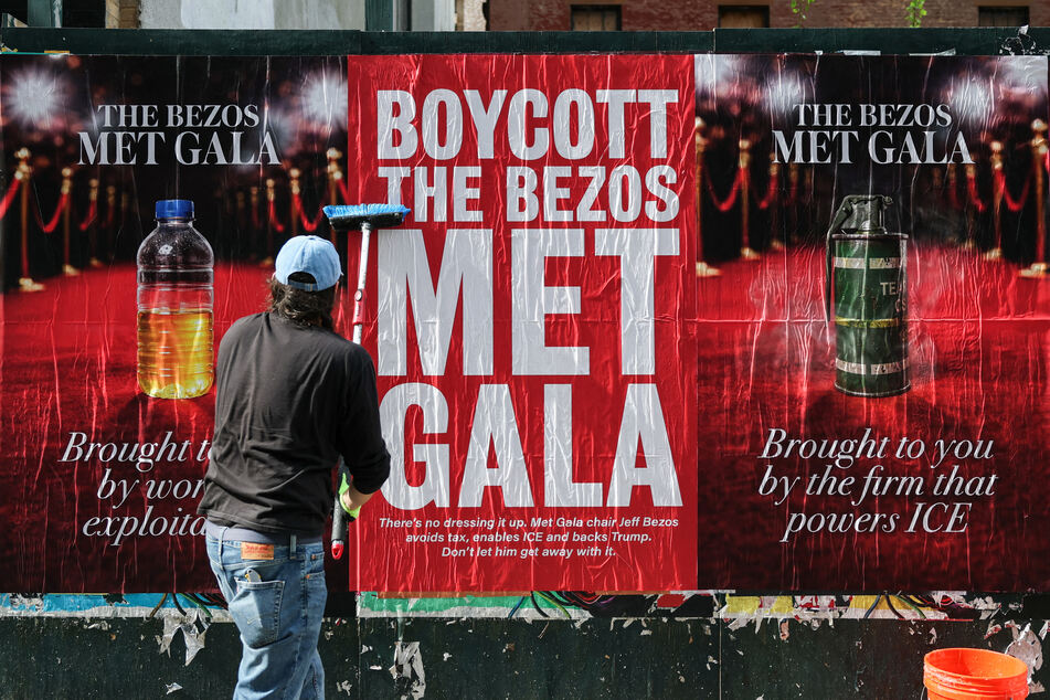 A poster campaign in New York is calling for a boycott of the 2026 Met Gala over the involvement of Amazon founder Jeff Bezos.