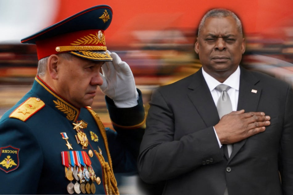 US Defense Secretary Lloyd Austin (r.) held a call with his counterpart, Russian Defense Minister Sergei Shoigu (l.), on Friday.
