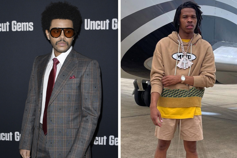 The Weeknd (l.) and Lil Baby (r.) both appear on DONDA's fifth track, 'Hurricane'.