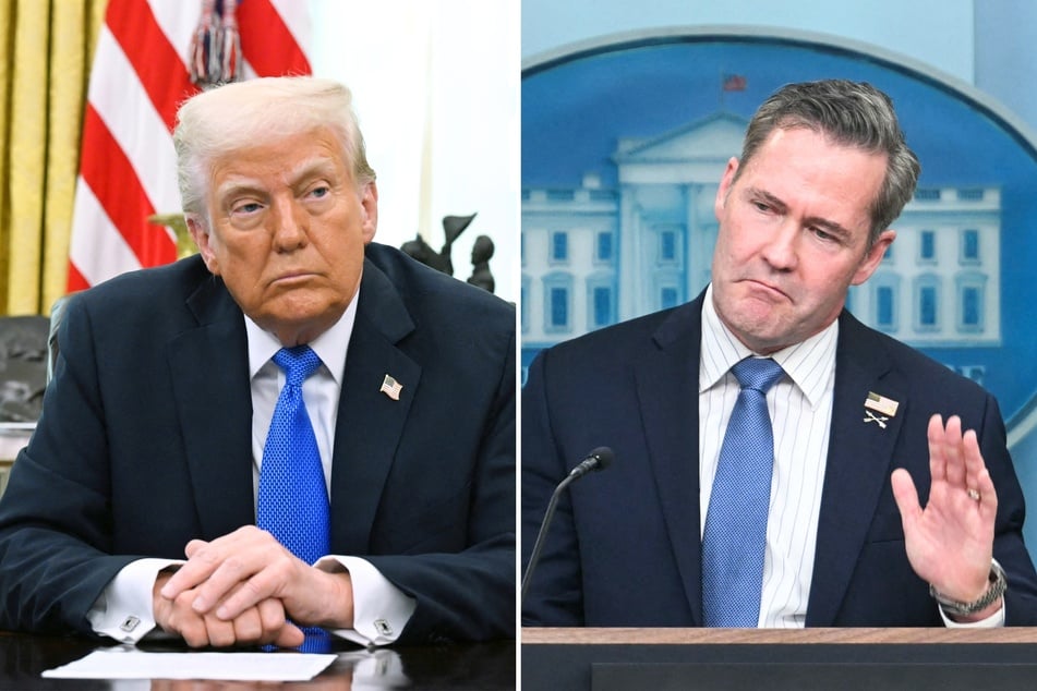 President Donald Trump (l.) is reportedly considering what to do with National Security Adviser Mike Waltz after he accidentally leaked war plans to a journalist.