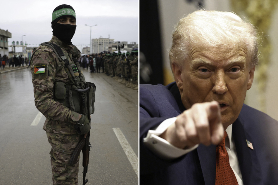 President Donald Trump threatened to send troops from Middle Eastern allies into Gaza to take on Hamas.