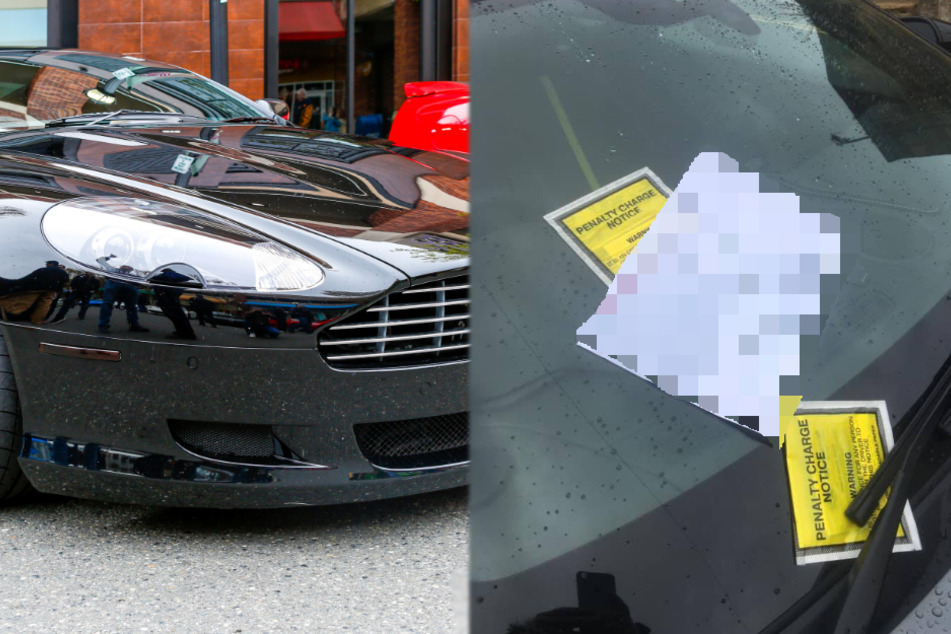 Residents annoyed by illegally parked Aston Martin take matters into their own hands