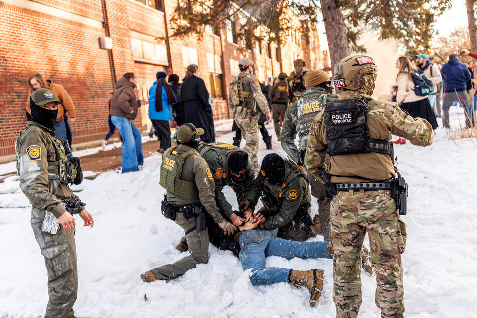 A riot broke out Wednesday at a high school in Minneapolis after federal agents showed up and began arresting people on school grounds.